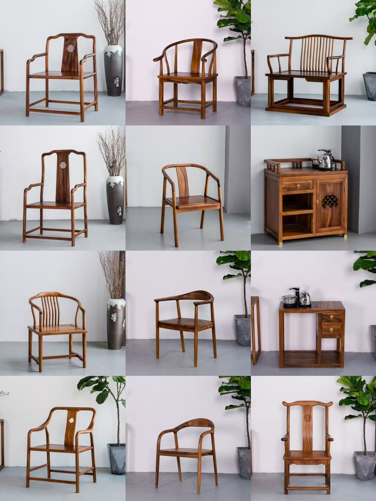 椅子 茶桌 茶盘 刚果黄心檀 胡桃木 （包邮）【听主播口令下单为准】