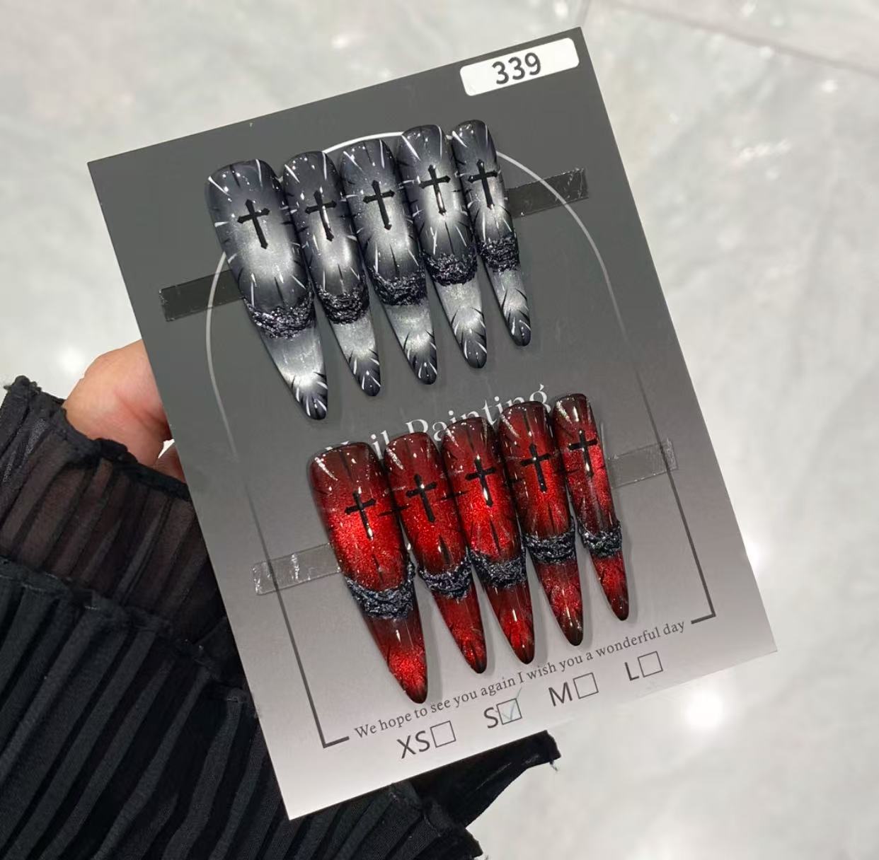 【601-800】 默认微瑕 NO退 NO换 暗黑纯手工穿戴甲