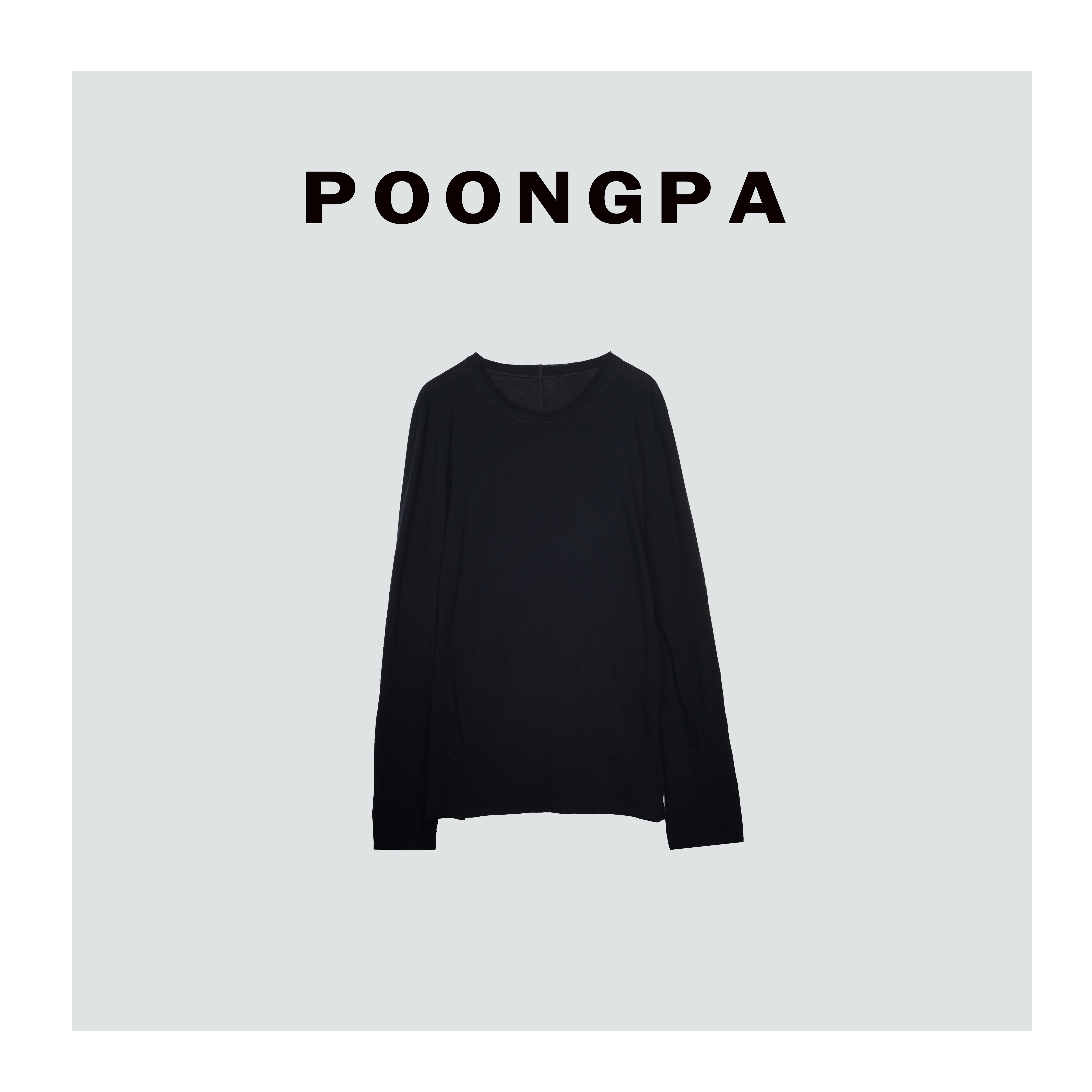 POONGPA/“细腻触感”休闲舒适柔软百搭打底/小众设计中大码显瘦