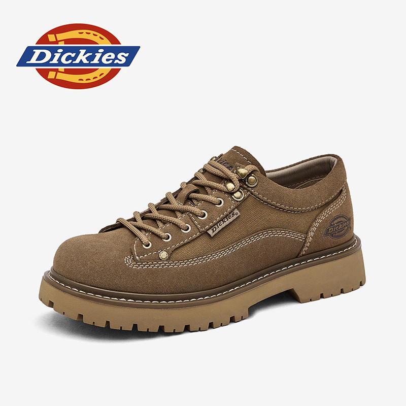 Dickies秋季新款老钱风工装鞋百搭复古拼色低帮鞋时尚透气潮流