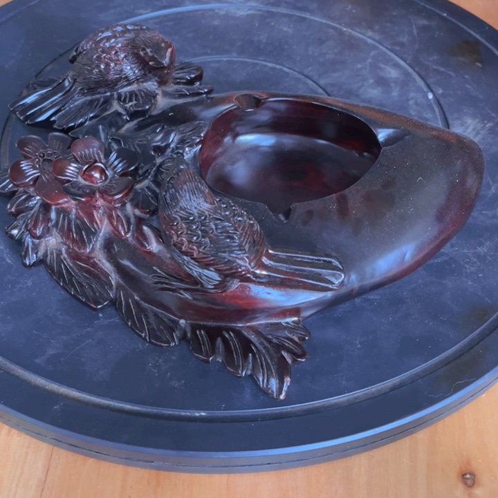 交趾黄檀（大红酸枝）烟灰缸