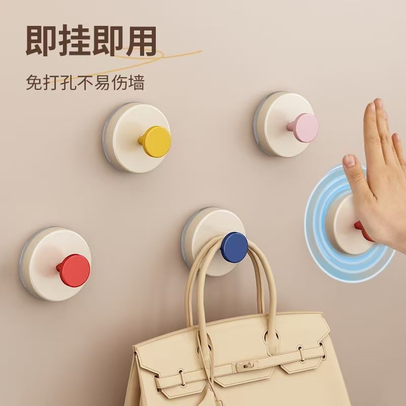挂钩免打孔无痕创意粘钩强力黏胶家用厨房浴室卫生间墙壁多巴胺