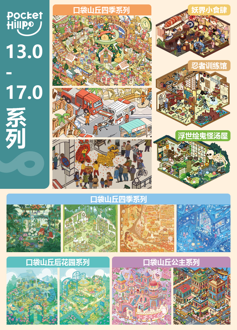 口袋山丘13-17.0系列3D造景贴纸造景贴微缩场景diy贴纸手账贴纸