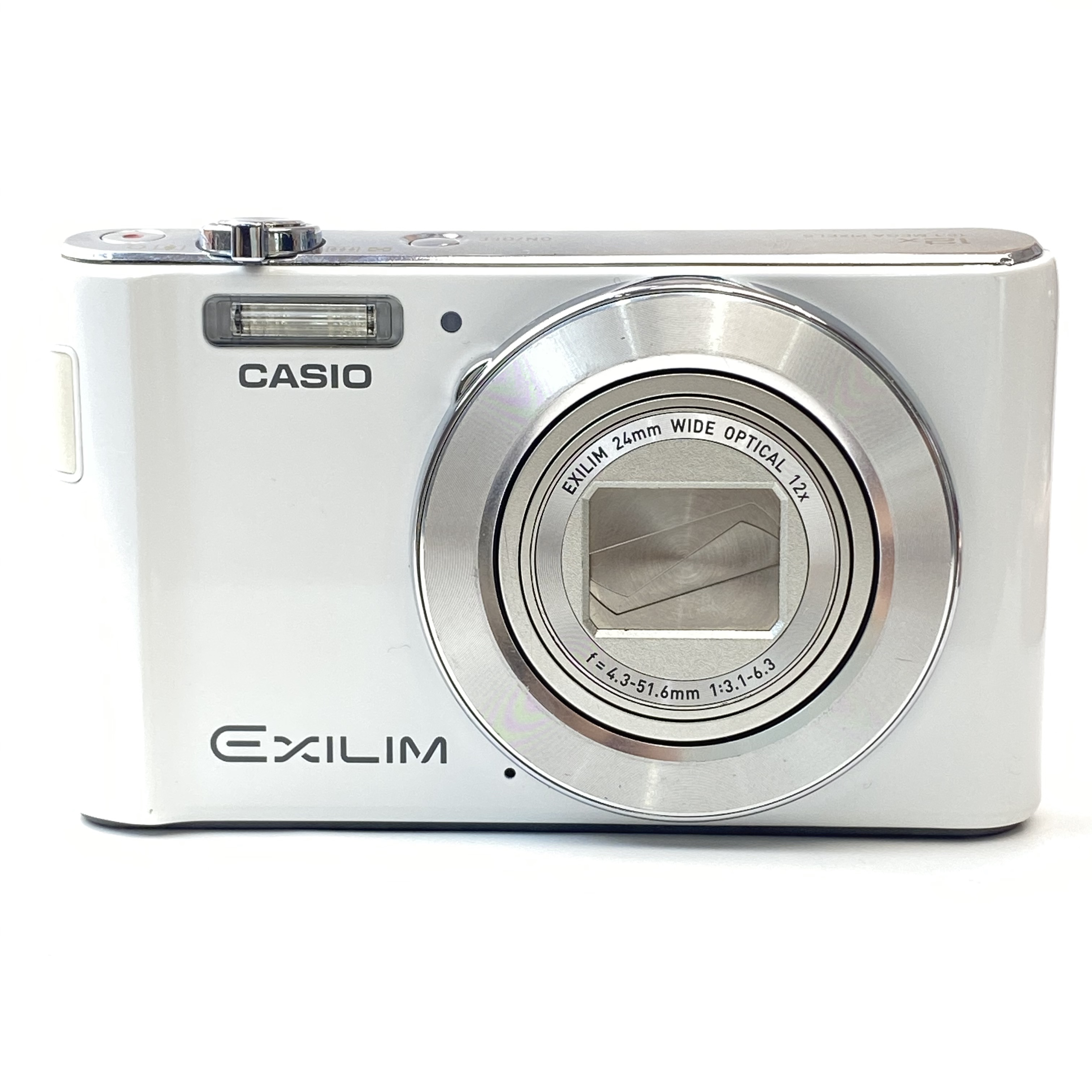 95新 Casio/卡西欧 zs50奶白1610w像素12x光变ccd数码相机