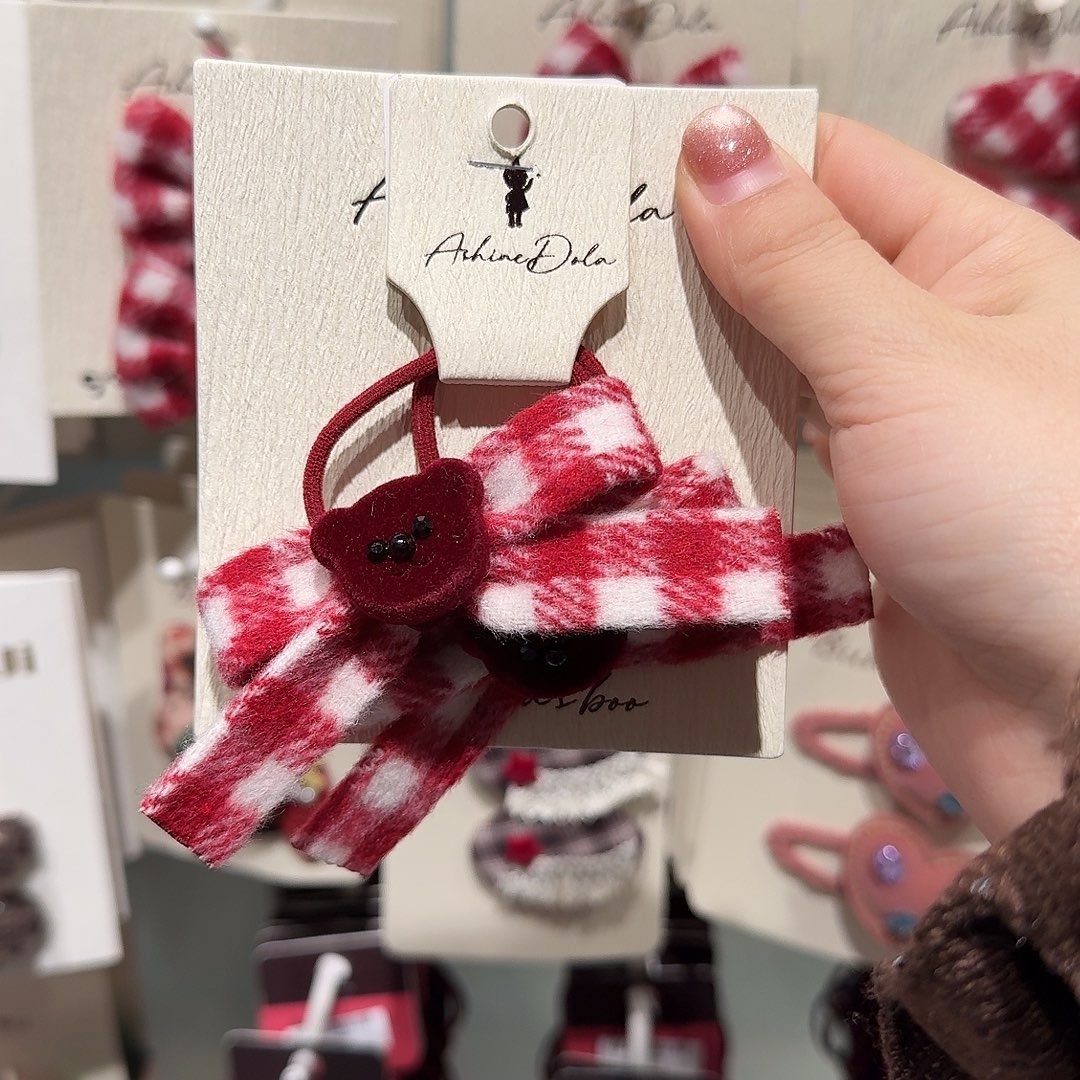 布艺非金属小熊发绳