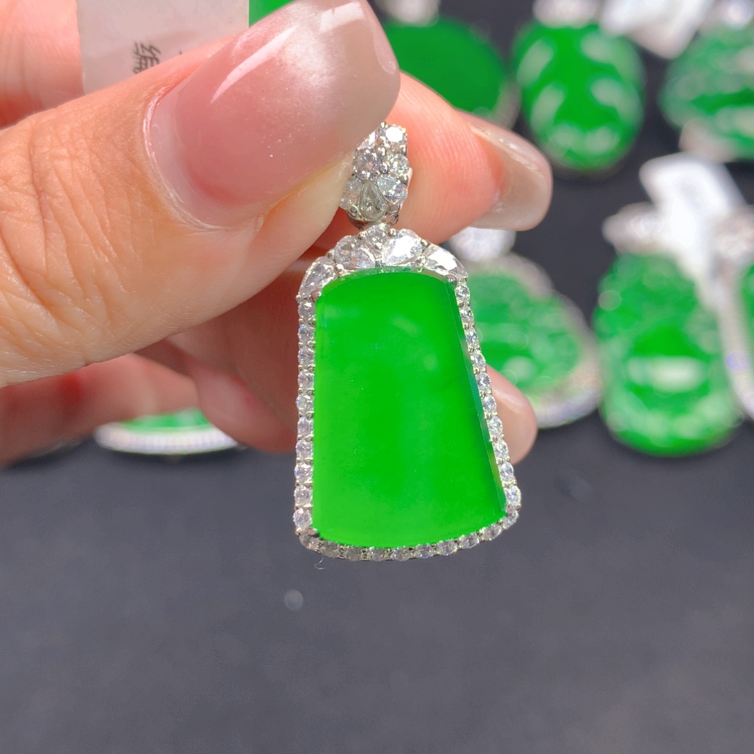 翡翠颈饰银S925镶嵌雨**然111111111