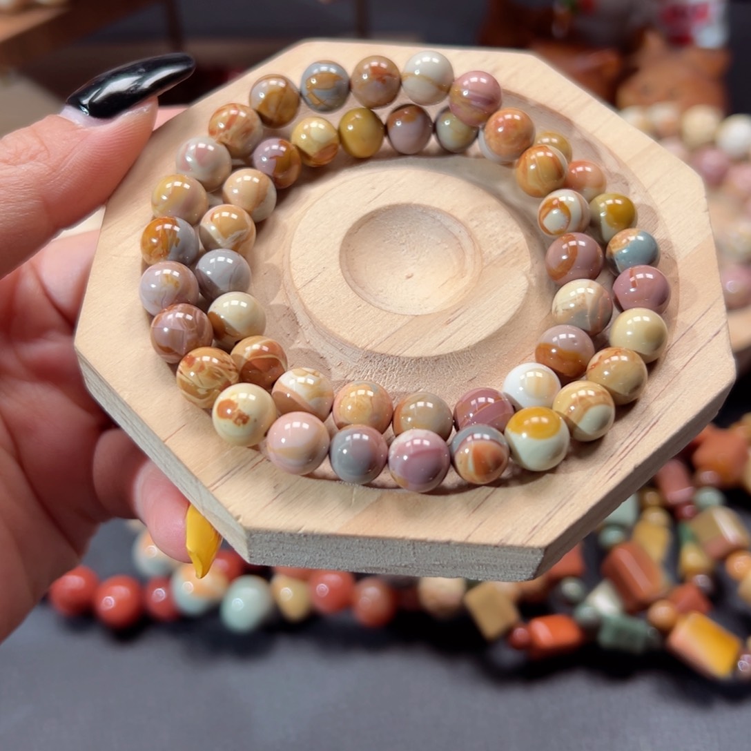 @***极石英质玉手链未镶嵌92