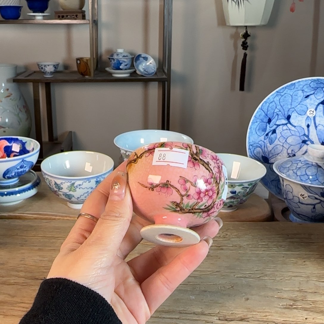 杯景德镇陶瓷柴烧多人