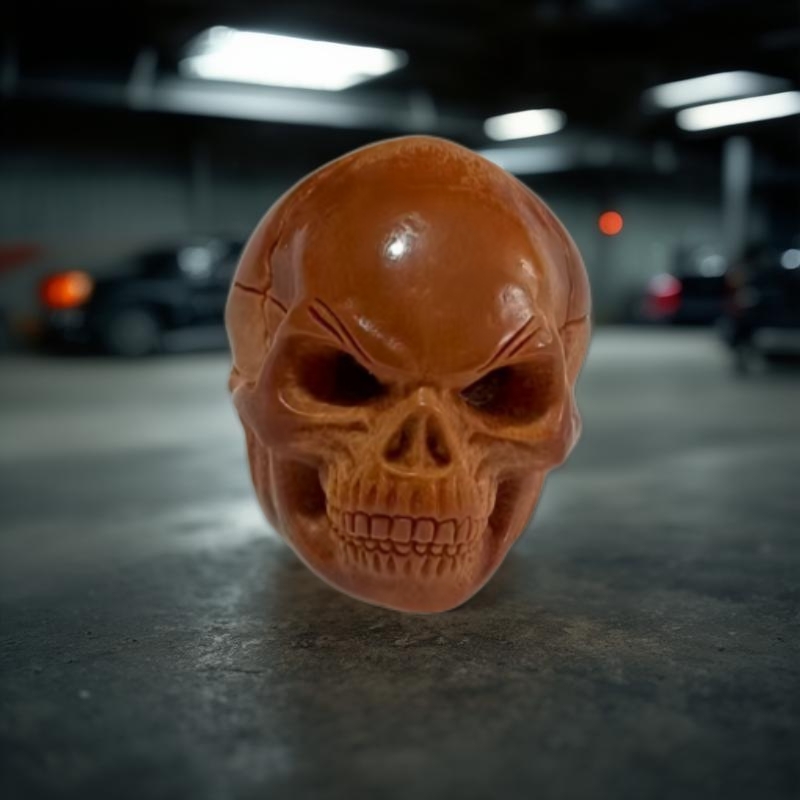 手工橄榄核雕骷髅头路路通手球文玩