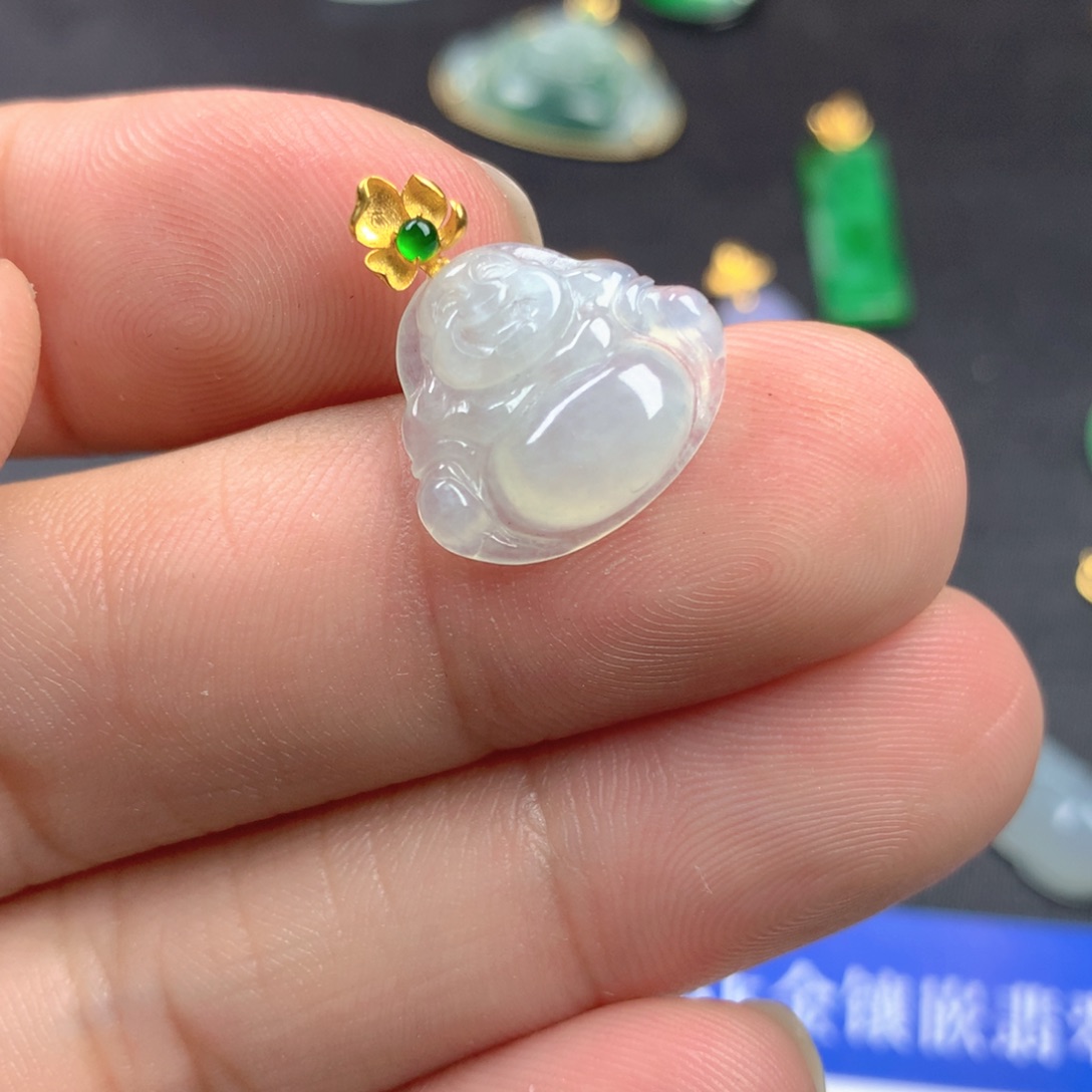 【闪购商品】颈饰18K金镶嵌翡翠翡翠