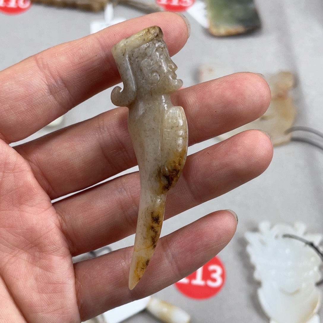 和田玉（糖玉）颈饰未镶嵌