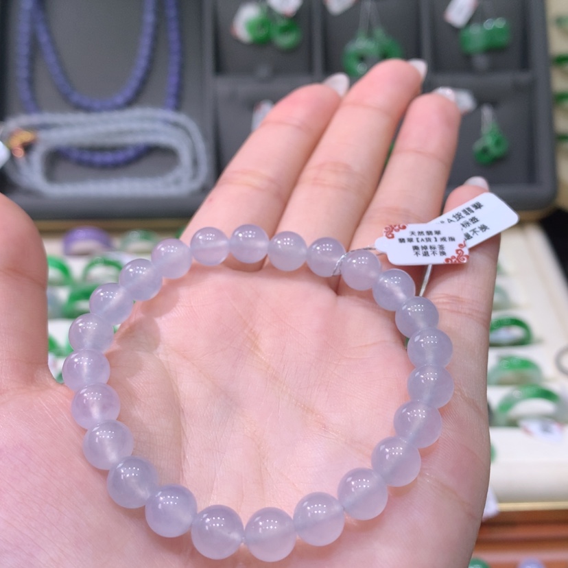 【闪购商品】翡翠戒指未镶嵌白月光手串