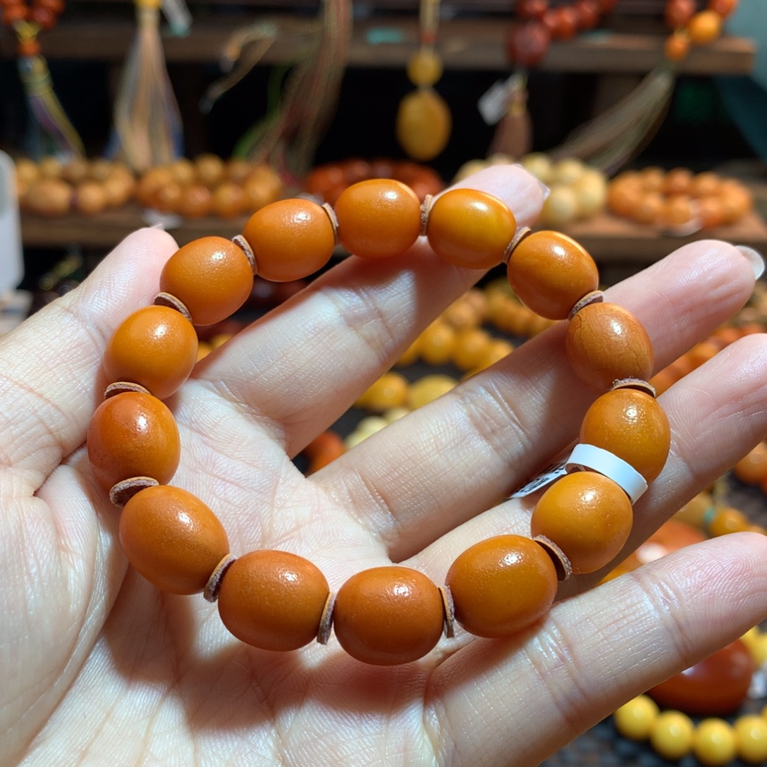 蜜蜡未镶嵌手串蜜蜡手串