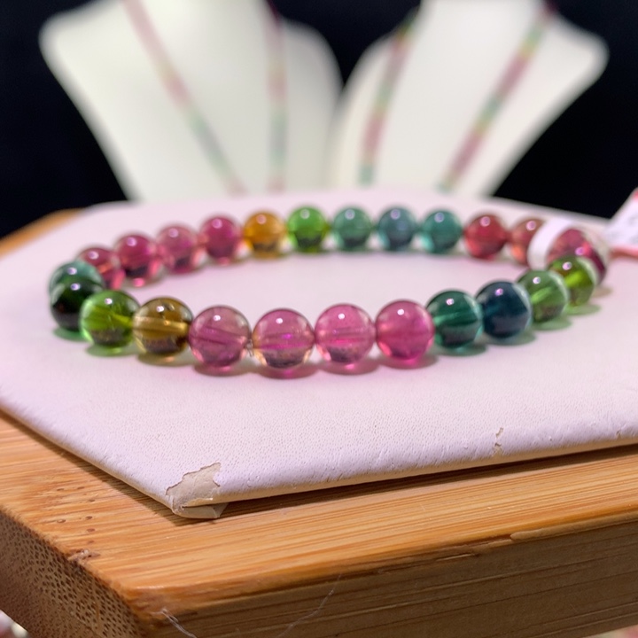 双色碧玺手链未镶嵌