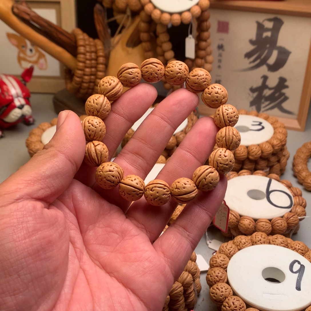 手串桃核1.5奶油皮桃核手串