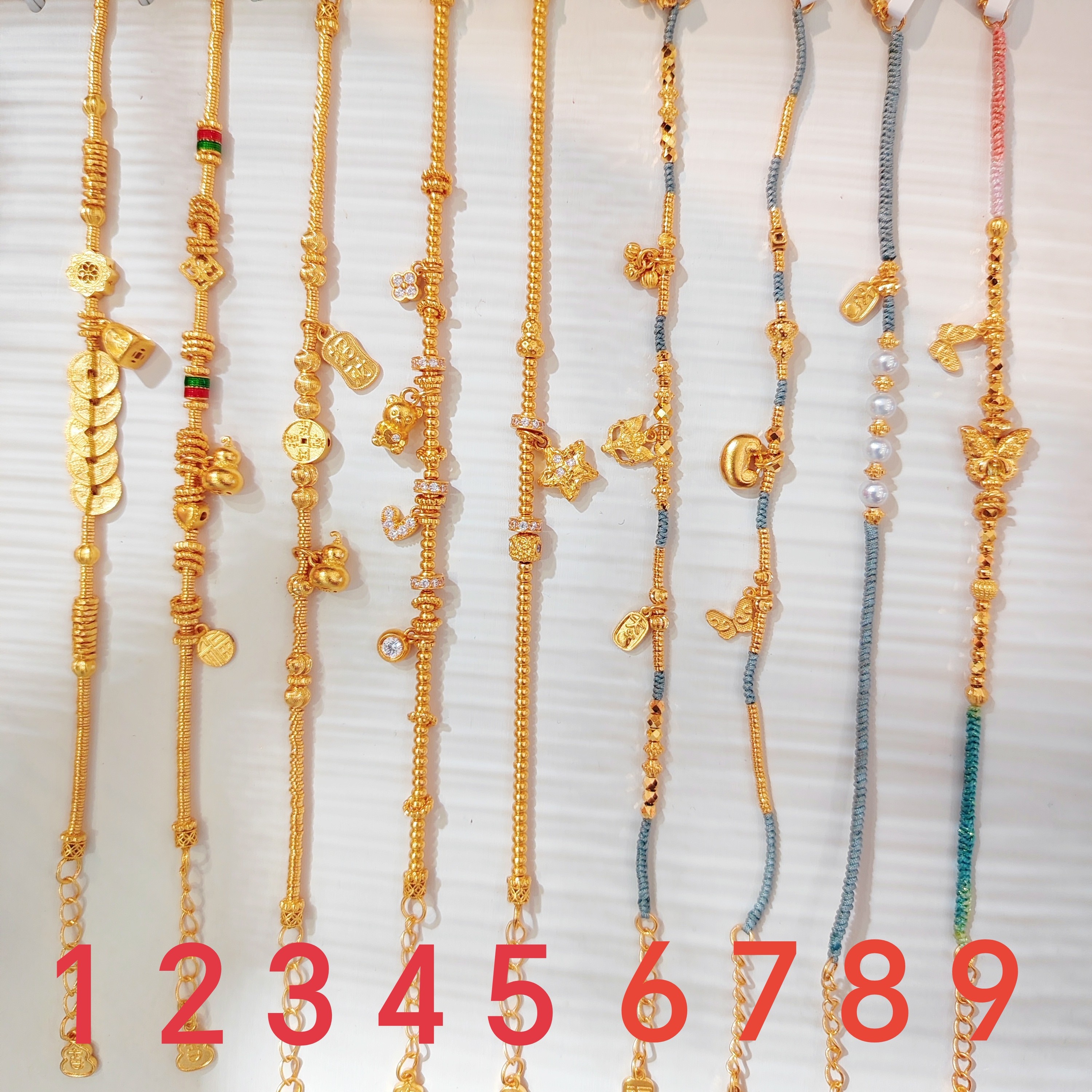 足金999秋冬手链合集女士精致手链
