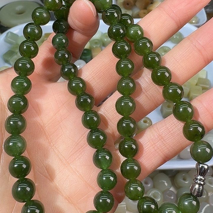 和田玉（碧玉）未镶嵌颈饰8mm
