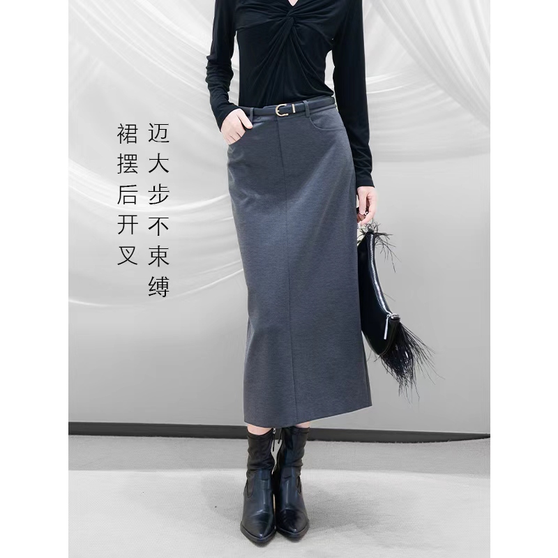 MASIENDI/玛丝恩迪秋季通勤显瘦直身裙22276
