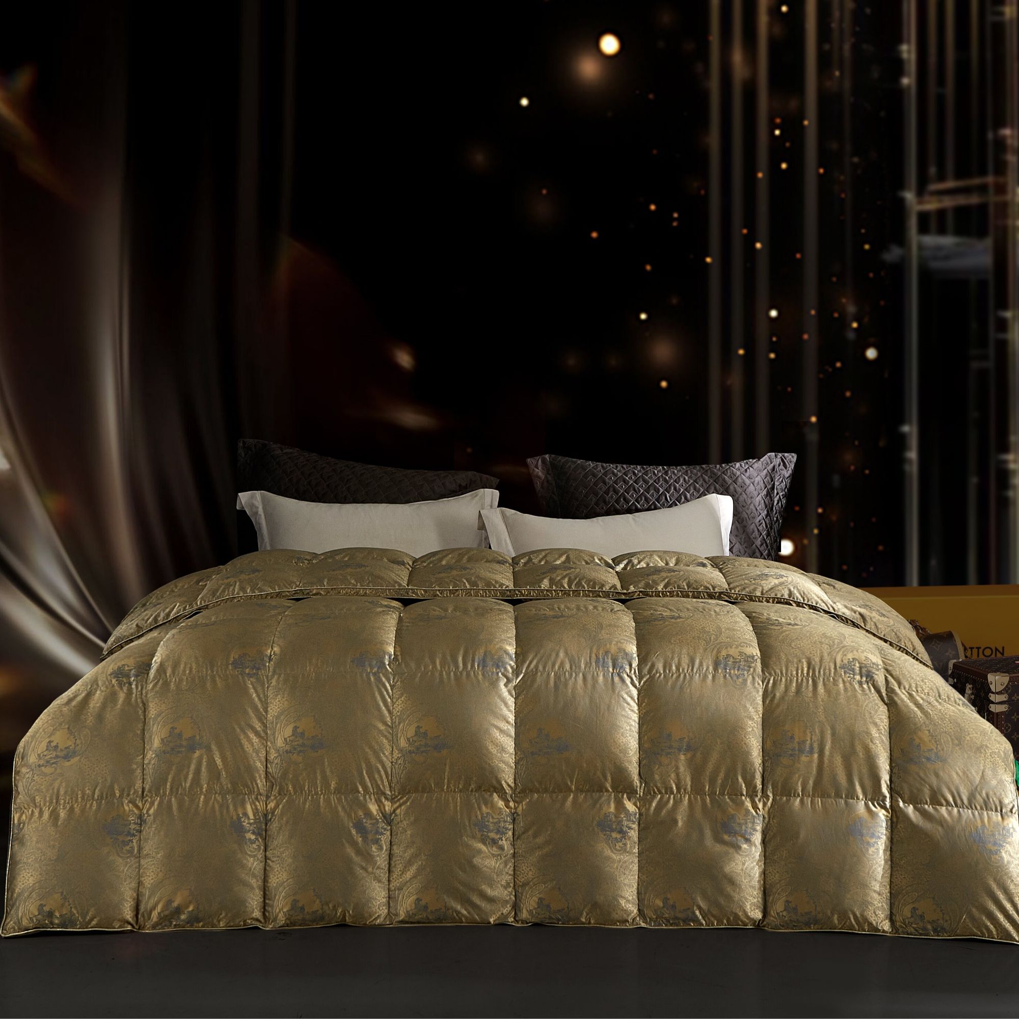 XDONGY（冬云家纺） 高端200*230加厚双人金玉满堂1500g白鹅绒冬被