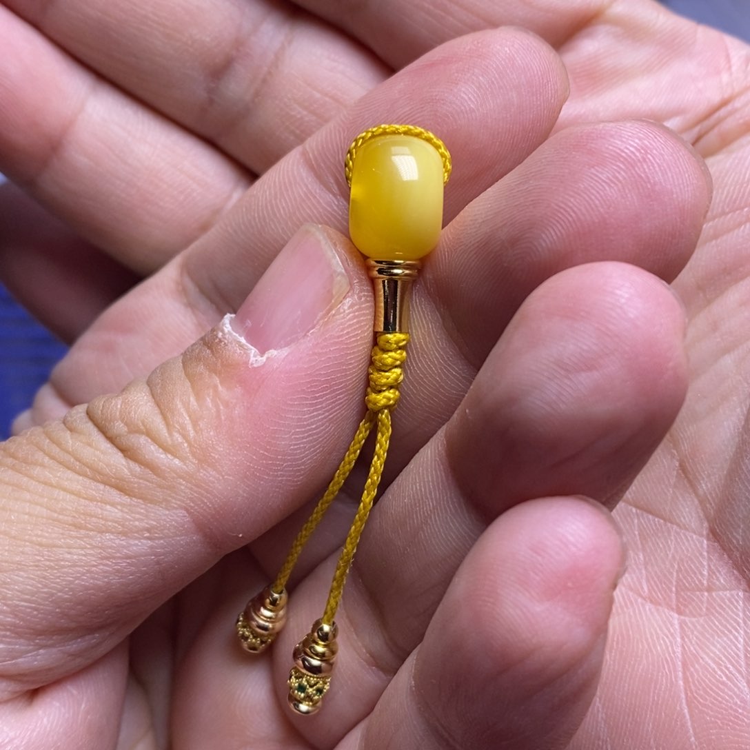 蜜蜡裸石未镶嵌三通套装