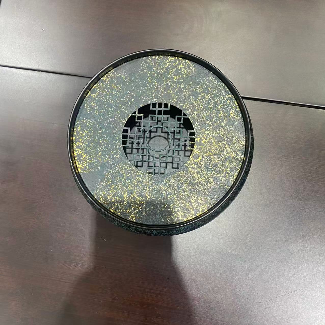 九竹-老铁漆器壶承（不带花边）T2573