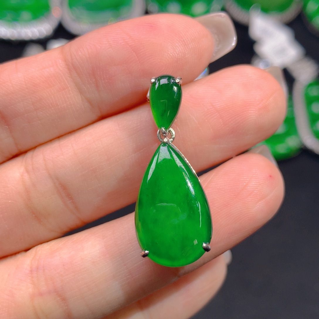 翡翠颈饰银S925镶嵌1111111111