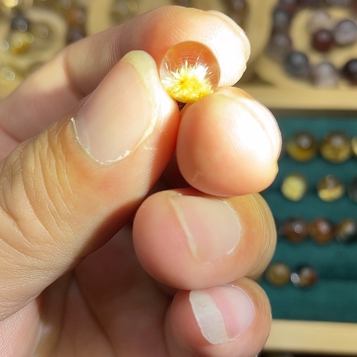 吊坠(不含链)未镶嵌发晶太阳花水晶单珠9mm