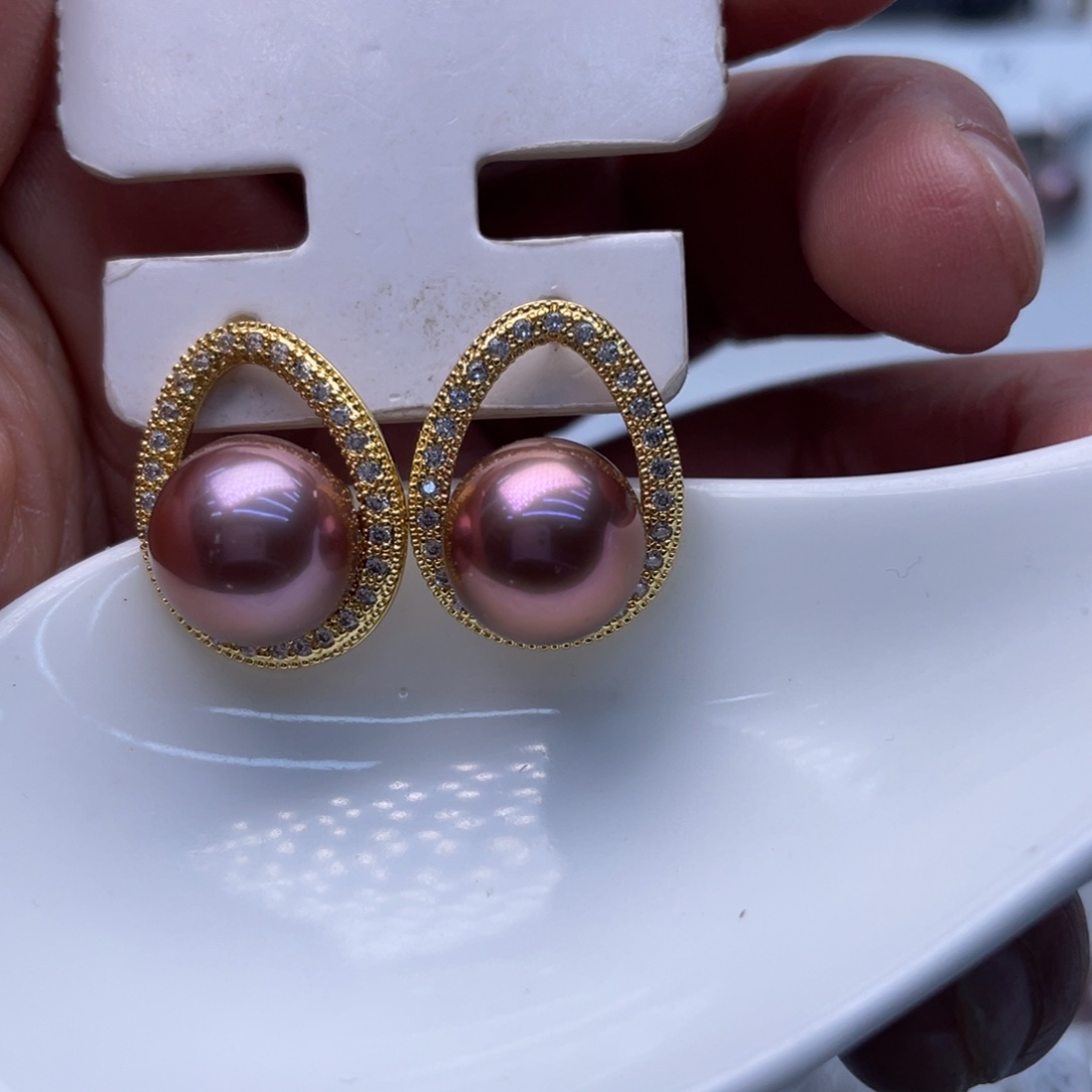 淡水珍珠耳饰未镶嵌