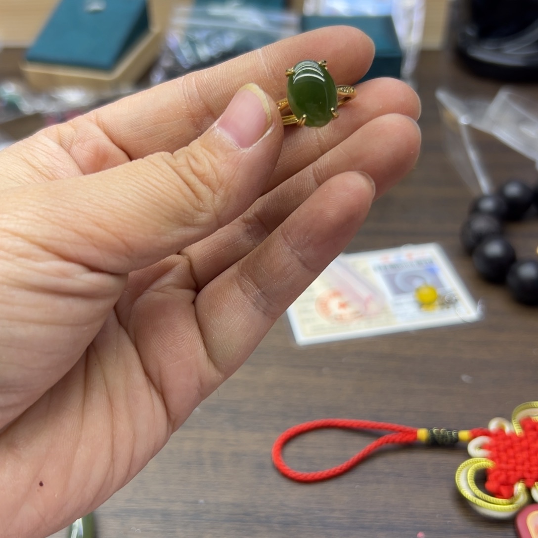 和田玉未镶嵌戒指818