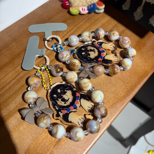 可爱半克尔2.0亚克力手机链 钥匙扣