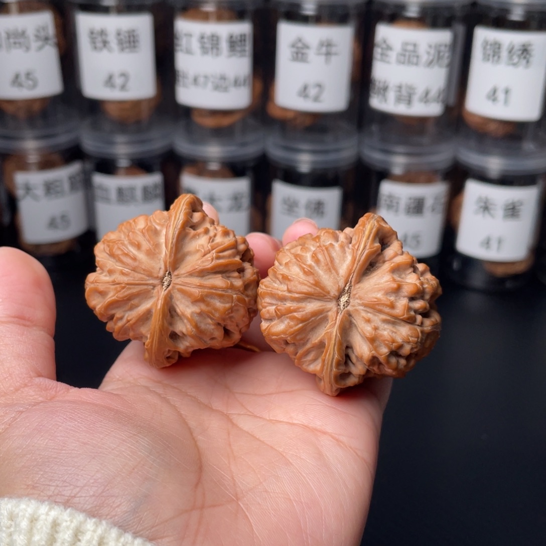 南***弟文玩核桃把件45凤凰台