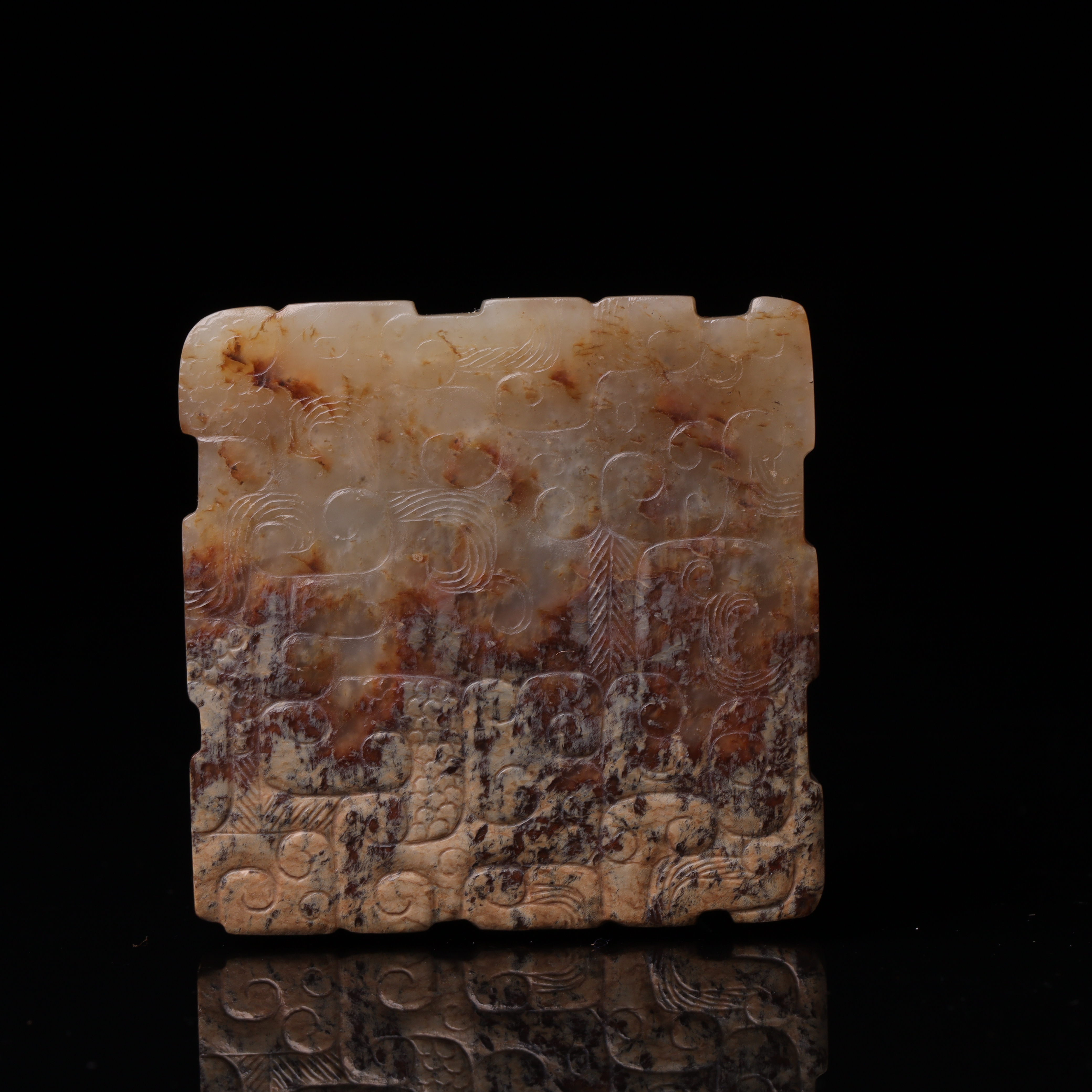 明代和田玉龙纹玉佩-NX