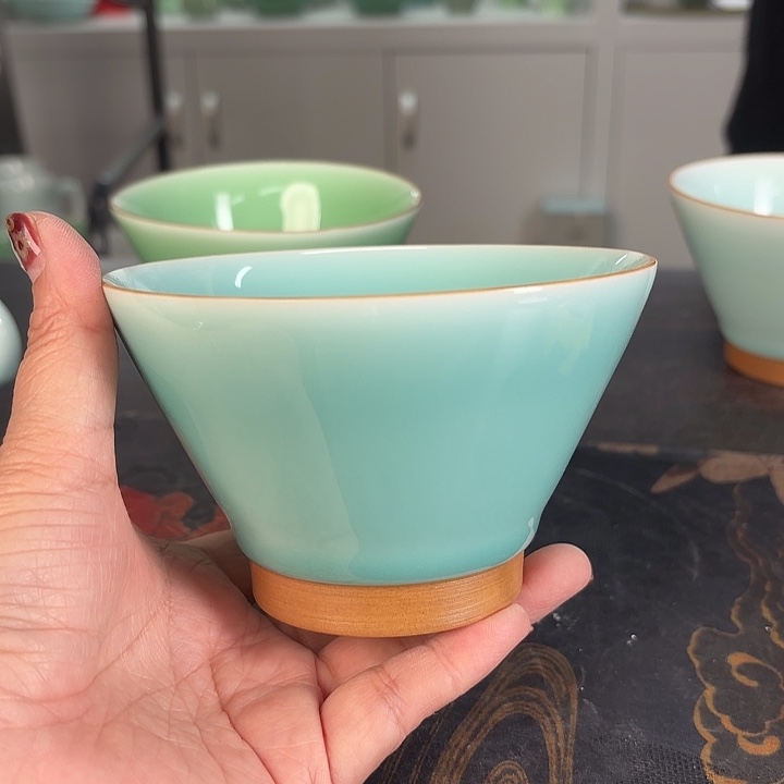 龙泉云间青瓷小米茶器