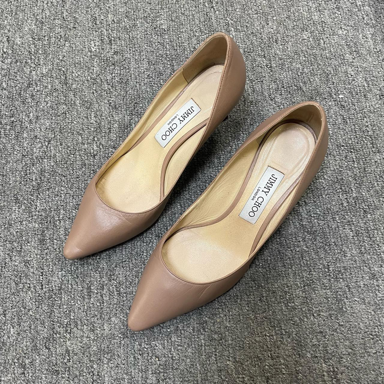 95新 JIMMY CHOO/吉米周 套穿休闲高跟鞋 37.5码/8065