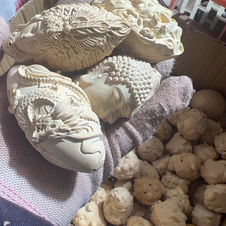 热***马木黄杨木手把件4个