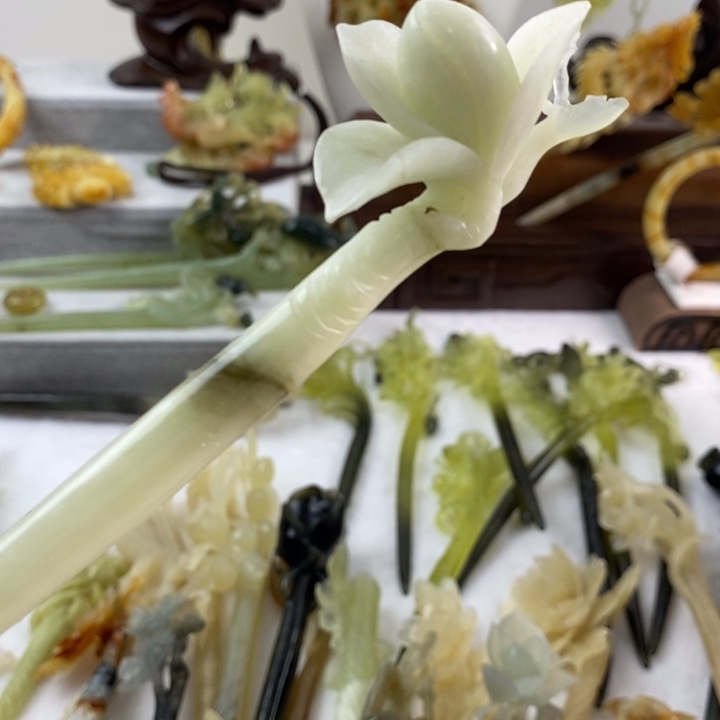 【闪购商品】合金蛇纹石玉发饰
