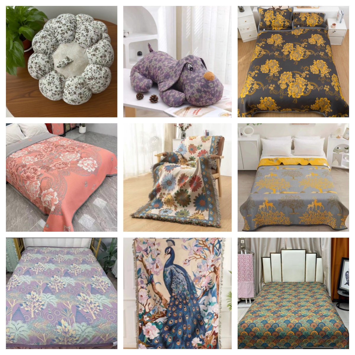 盖毯，被子，沙发巾，浴巾，南瓜，狗狗，地垫，随机发