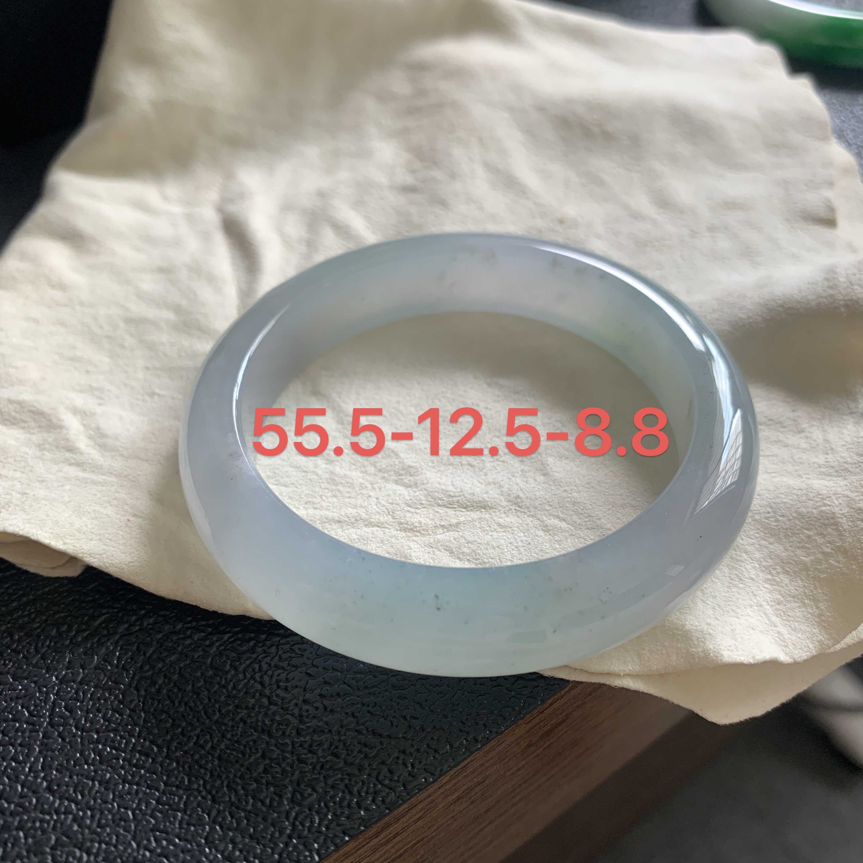 【拍前联系】55.5正圈缅甸天然A货翡翠手镯