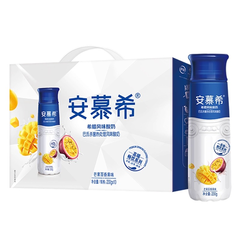 伊利安慕希高端系列芒果百香果酸奶230gX10瓶