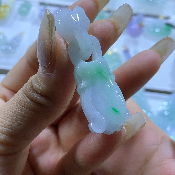 翡翠颈饰未镶嵌天然翡翠A货吊坠