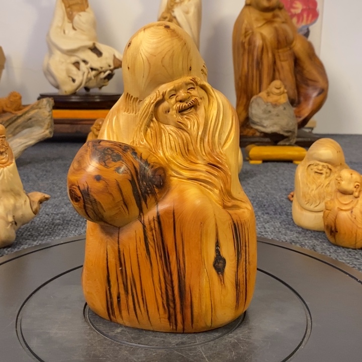 柏木（崖柏）崖柏寿星公摆件根雕工艺品