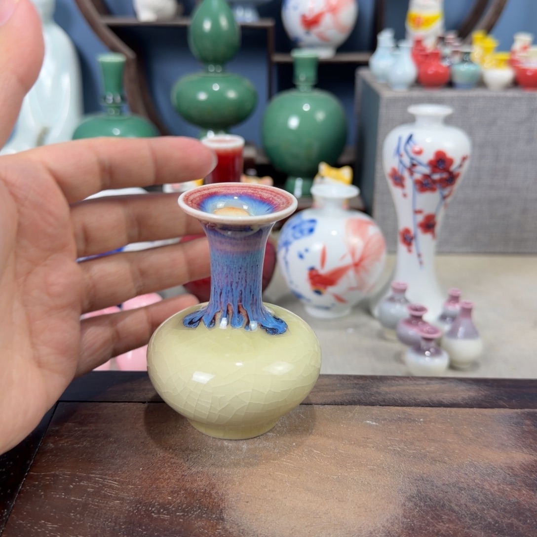 陶瓷手工小花器摆件