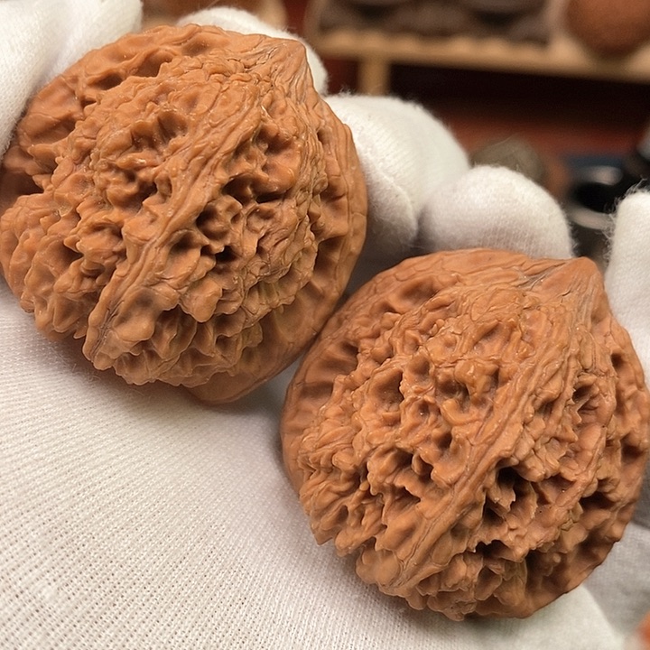 吊坠文玩核桃41全品白茬山地红皮原桩百花山