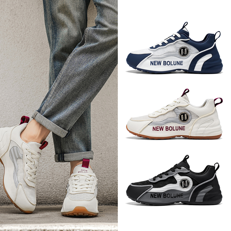 NEW BOLUNE/新百伦7988秋季轻奢男士时尚休闲百搭潮流软底鞋