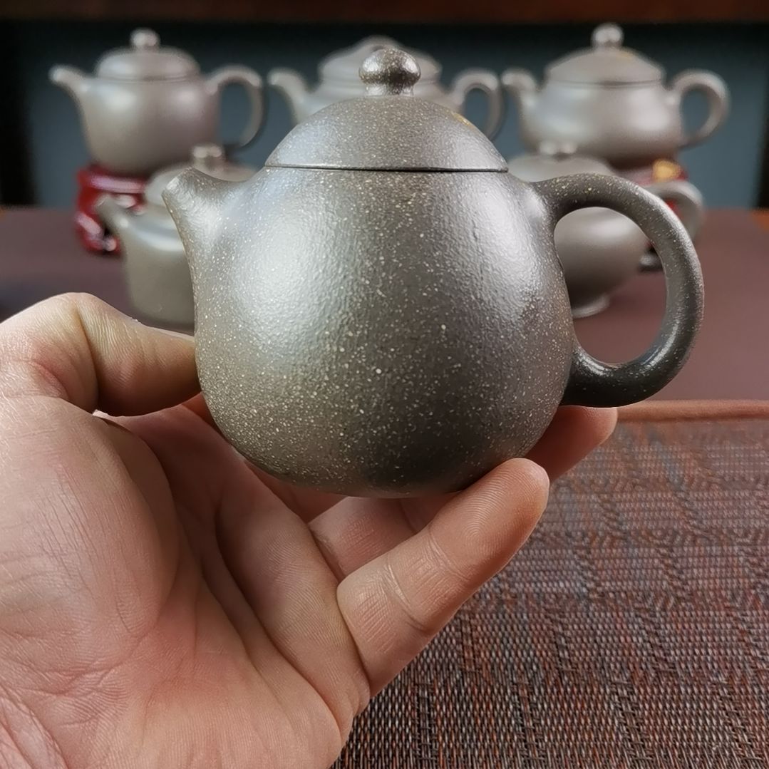 紫砂茶壶梨皮天青龙蛋200CC国工