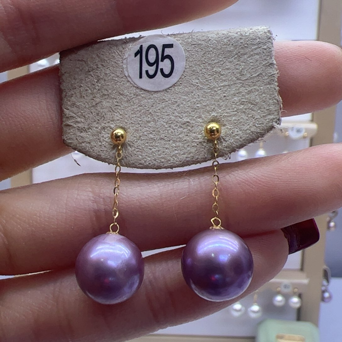 淡水珍珠耳饰18K金镶嵌