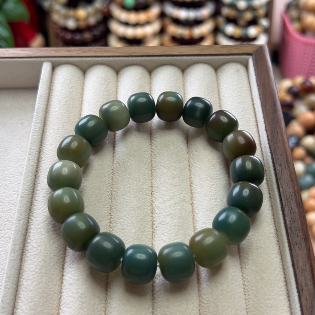 菩提根/象牙果手串卡14桶珠干磨微瑕