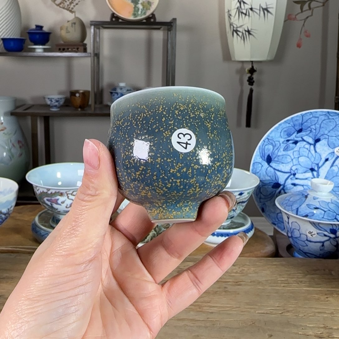 杯景德镇陶瓷柴烧多人