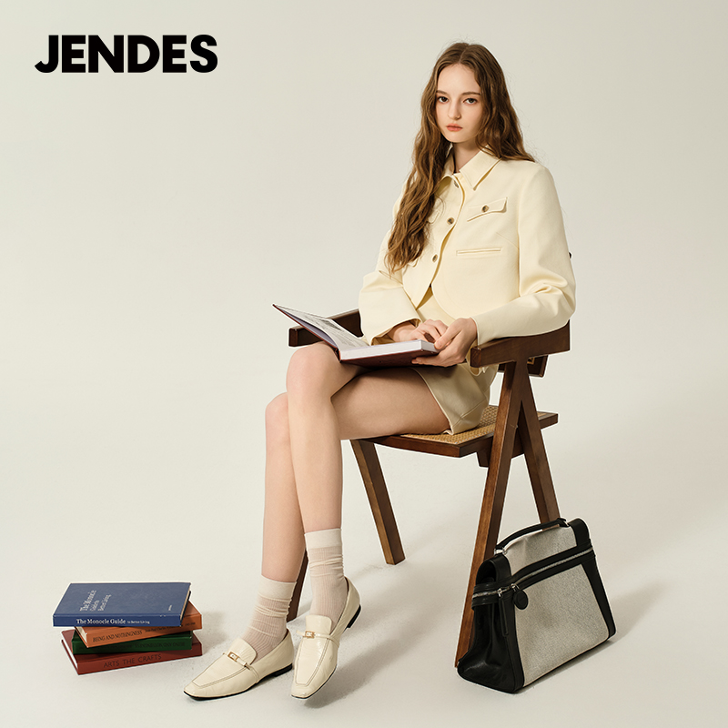 JENDES 新款女士轻奢甄选小西装短外套/时尚气质西装短裙半裙