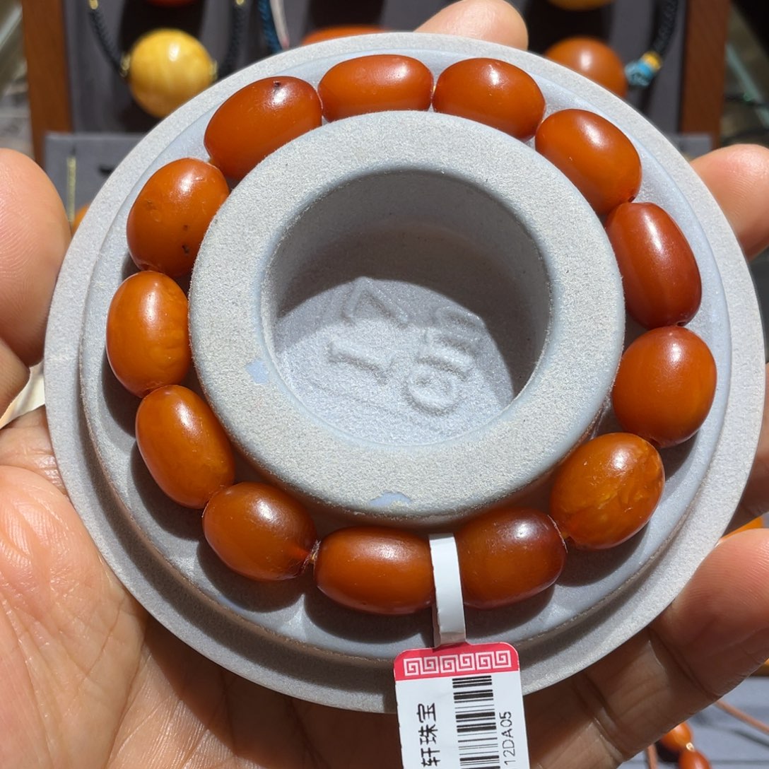 琥珀颈饰未镶嵌天然老蜜蜡手串直径10-11+